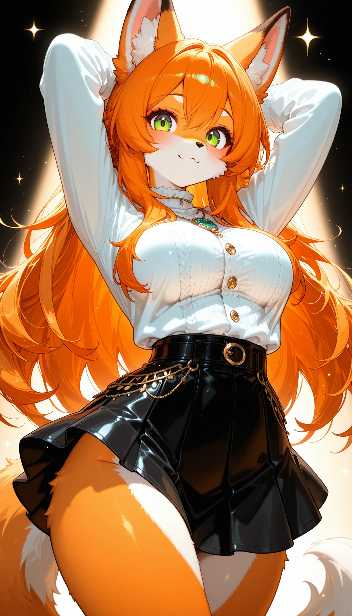 furry, 1girl, solo, skirt, animal ears, furry female · Yamete.gg