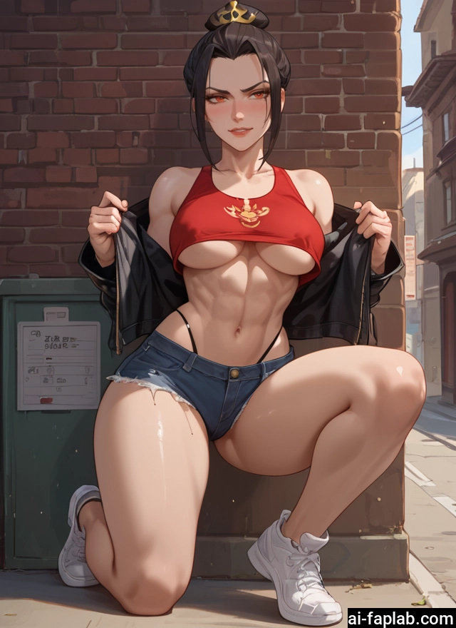 1girl, breasts, shorts, underboob, solo, shoes · Yamete.gg