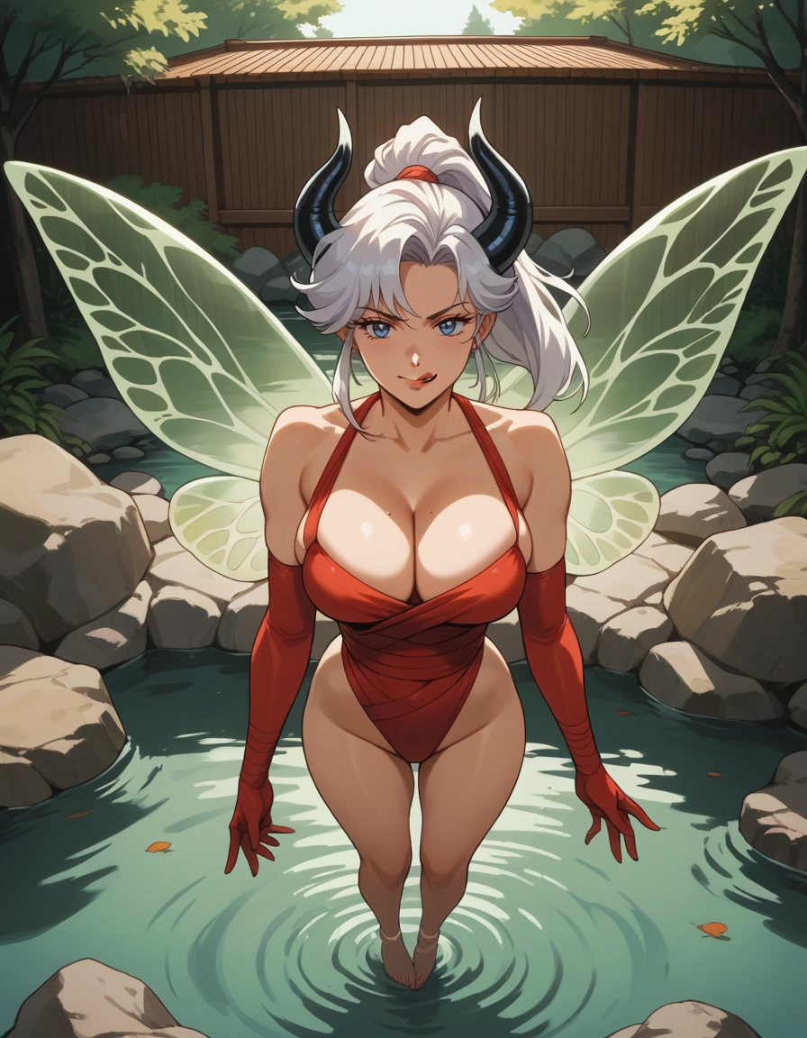 1girl, breasts, gloves, wings, solo, large breasts · Yamete.gg