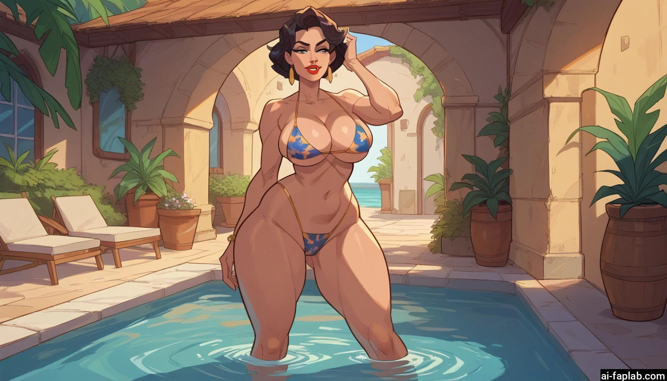1girl, swimsuit, breasts, bikini, jewelry, earrings