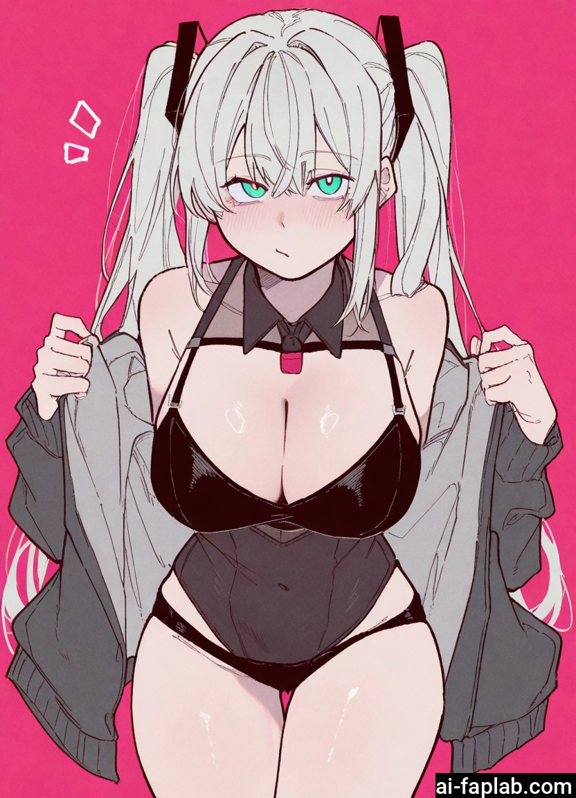1girl, breasts, twintails, large breasts, cleavage, solo · Yamete.gg