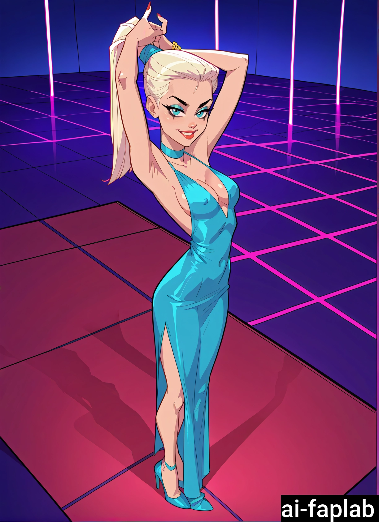 1girl, breasts, dress, solo, high heels, armpits · Yamete.gg