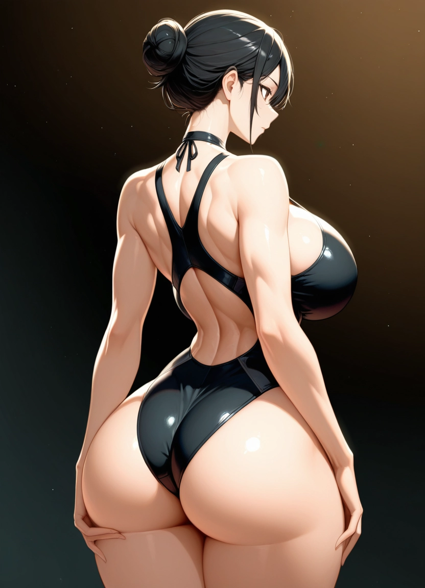 1girl, breasts, swimsuit, ass, solo, one-piece swimsuit · Yamete.gg