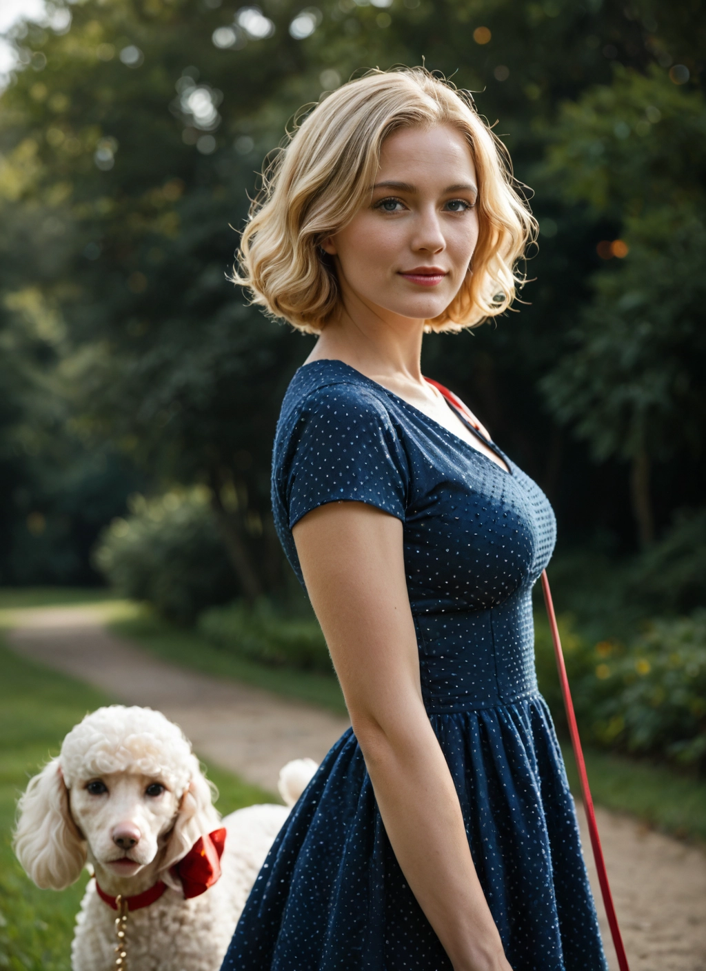 1girl, dress, blonde hair, solo, blue eyes, short hair · Yamete.gg