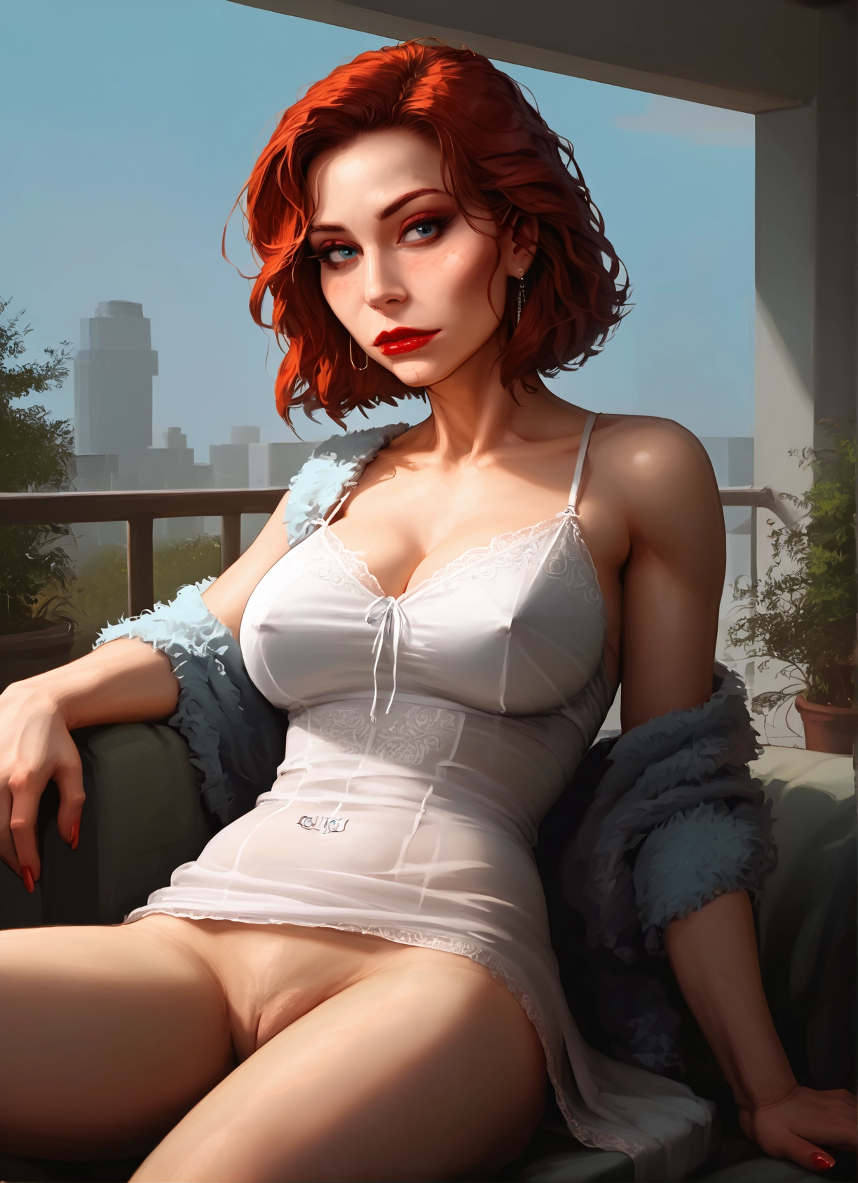 1girl, breasts, solo, jewelry, earrings, pussy · Yamete.gg
