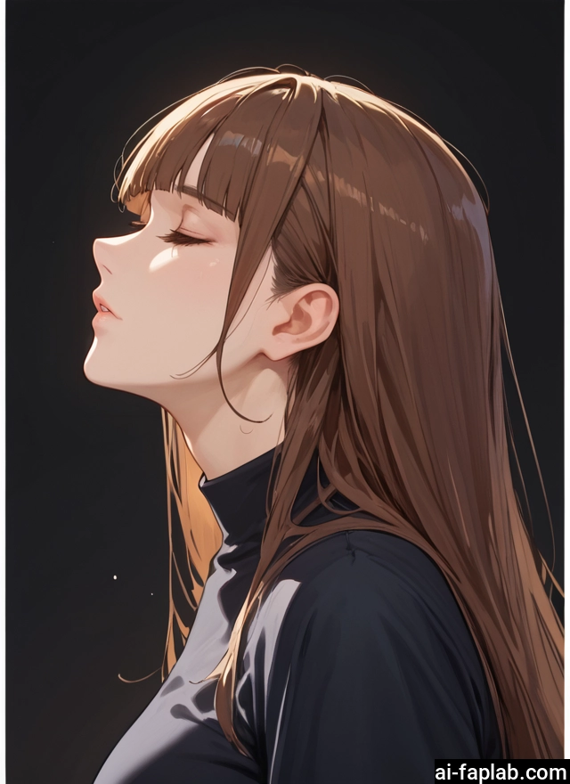 1girl, long hair, solo, closed eyes, bangs, parted lips · Yamete.gg