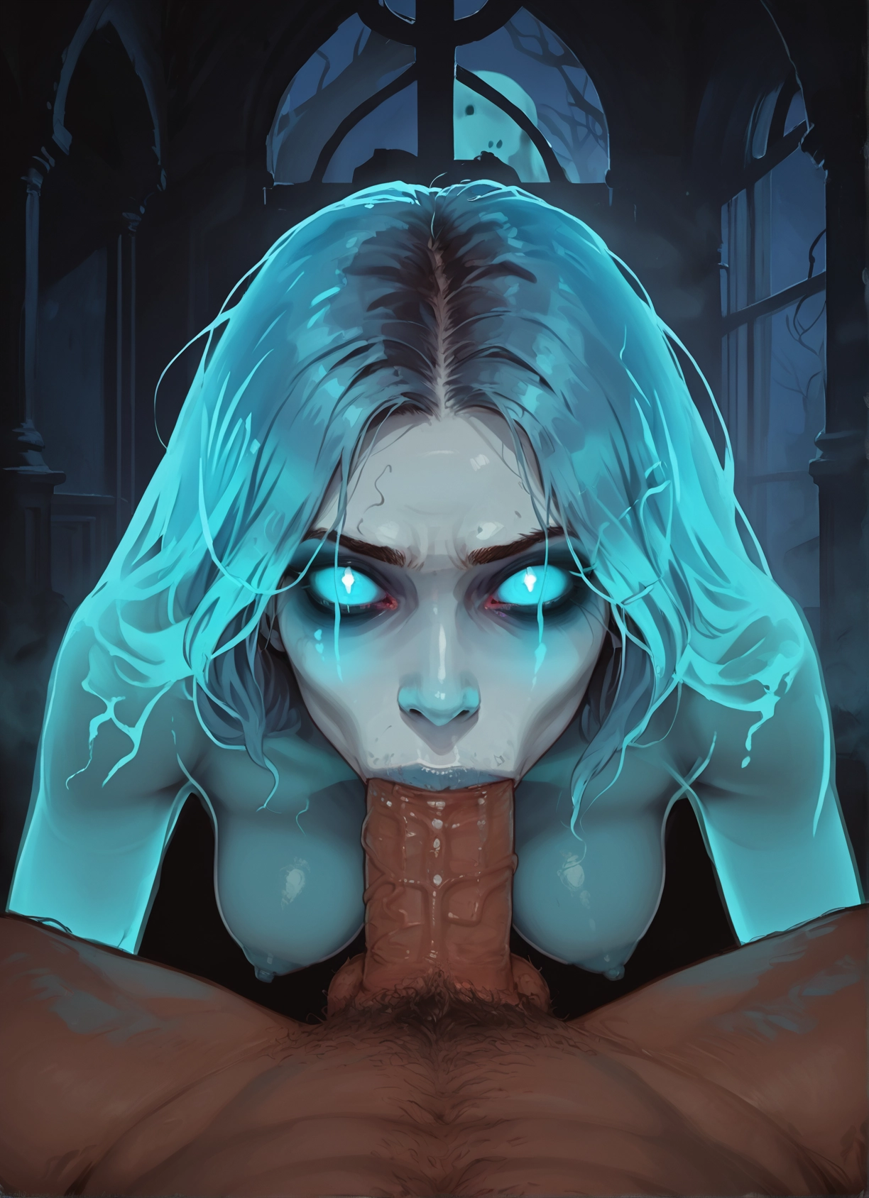 1girl, penis, hetero, oral, breasts, fellatio · Yamete.gg