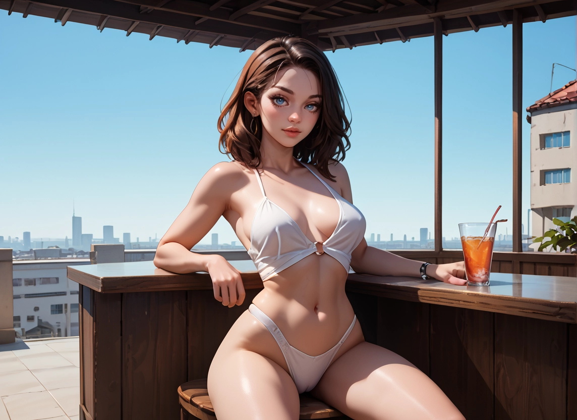 1girl, breasts, blue eyes, solo, swimsuit, jewelry · Yamete.gg