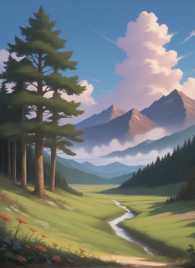outdoors, no humans, scenery, sky, cloud, grass · Yamete.gg