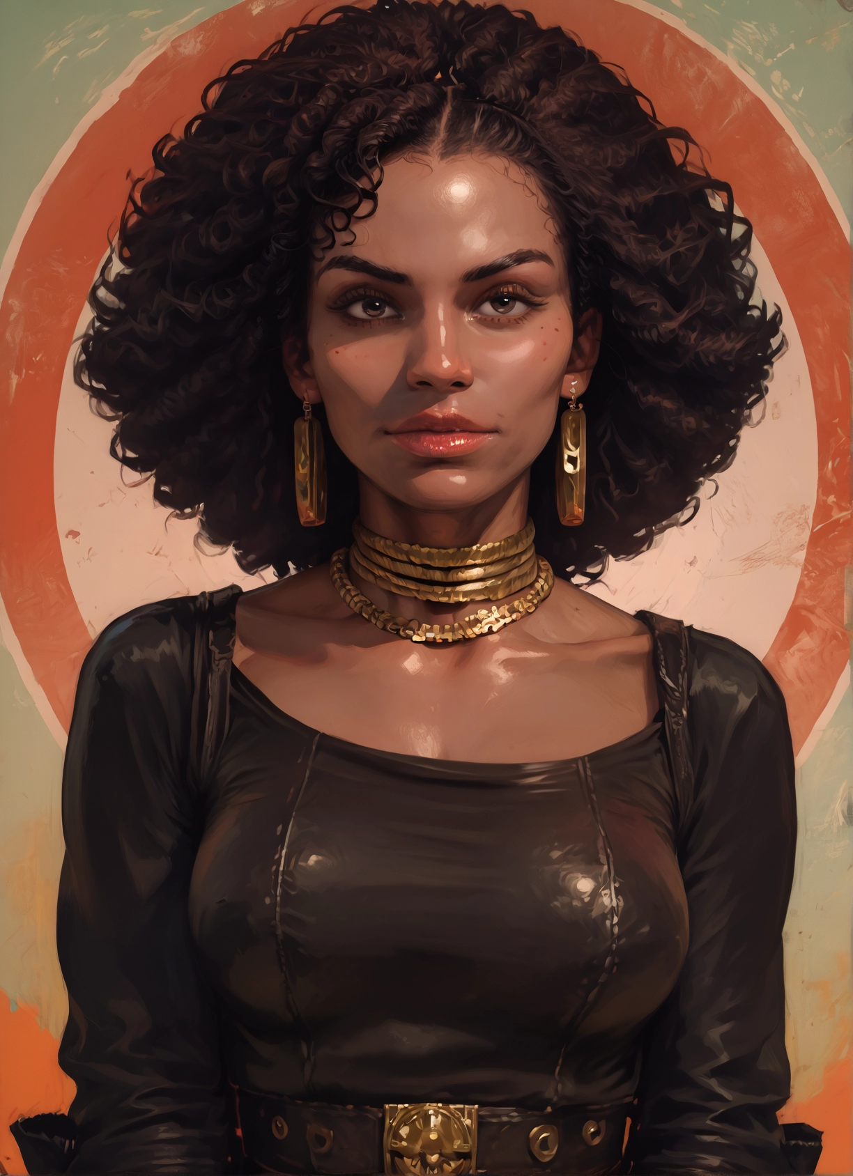 1girl, solo, jewelry, earrings, breasts, dark skin · Yamete.gg