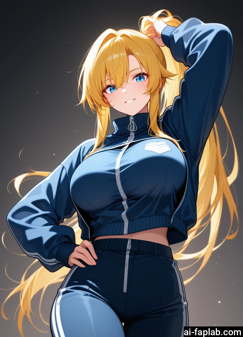 1girl, breasts, blonde hair, long hair, blue eyes, large breasts