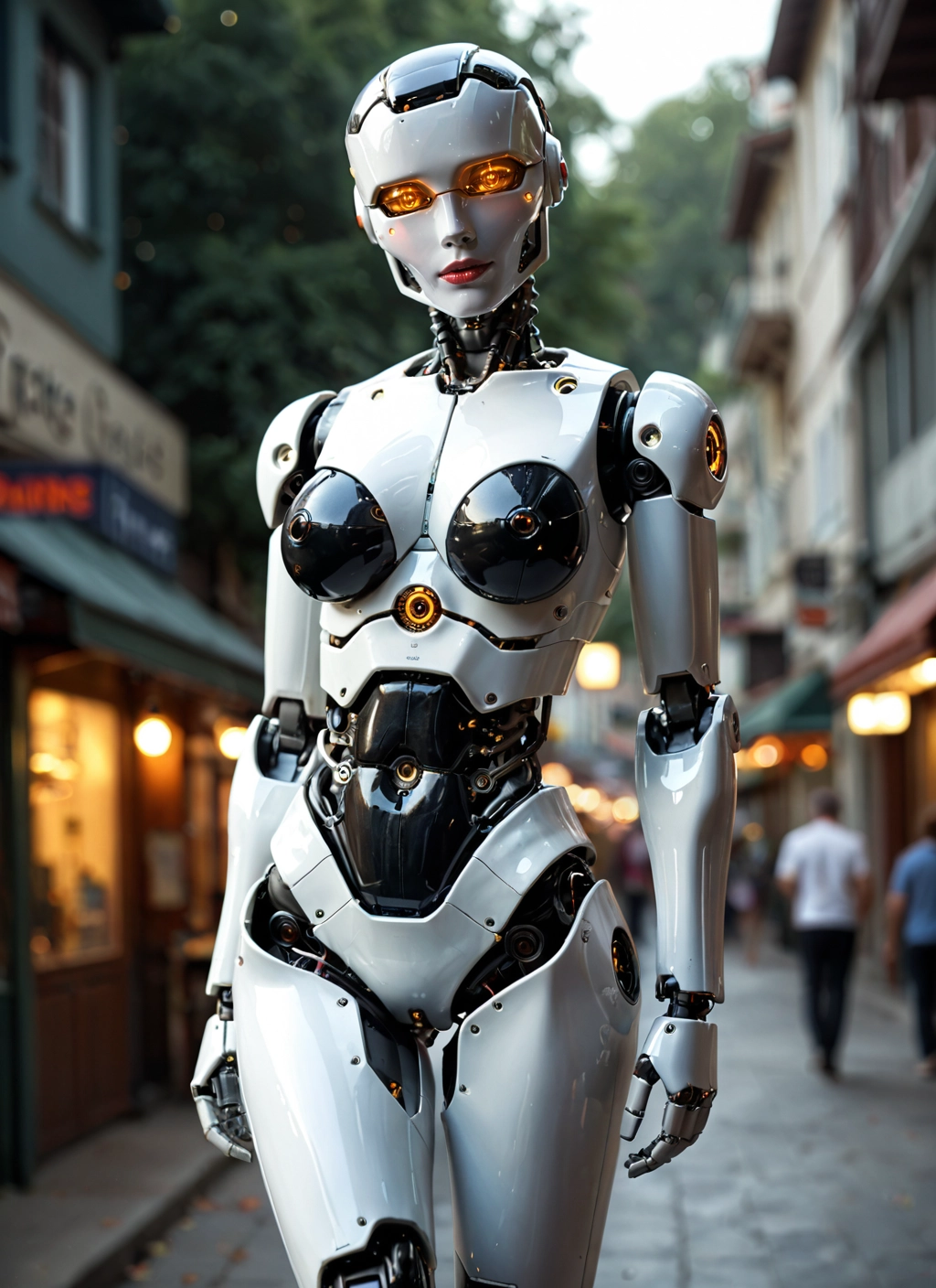 1girl, robot, robot joints, humanoid robot, joints, blurry · Yamete.gg