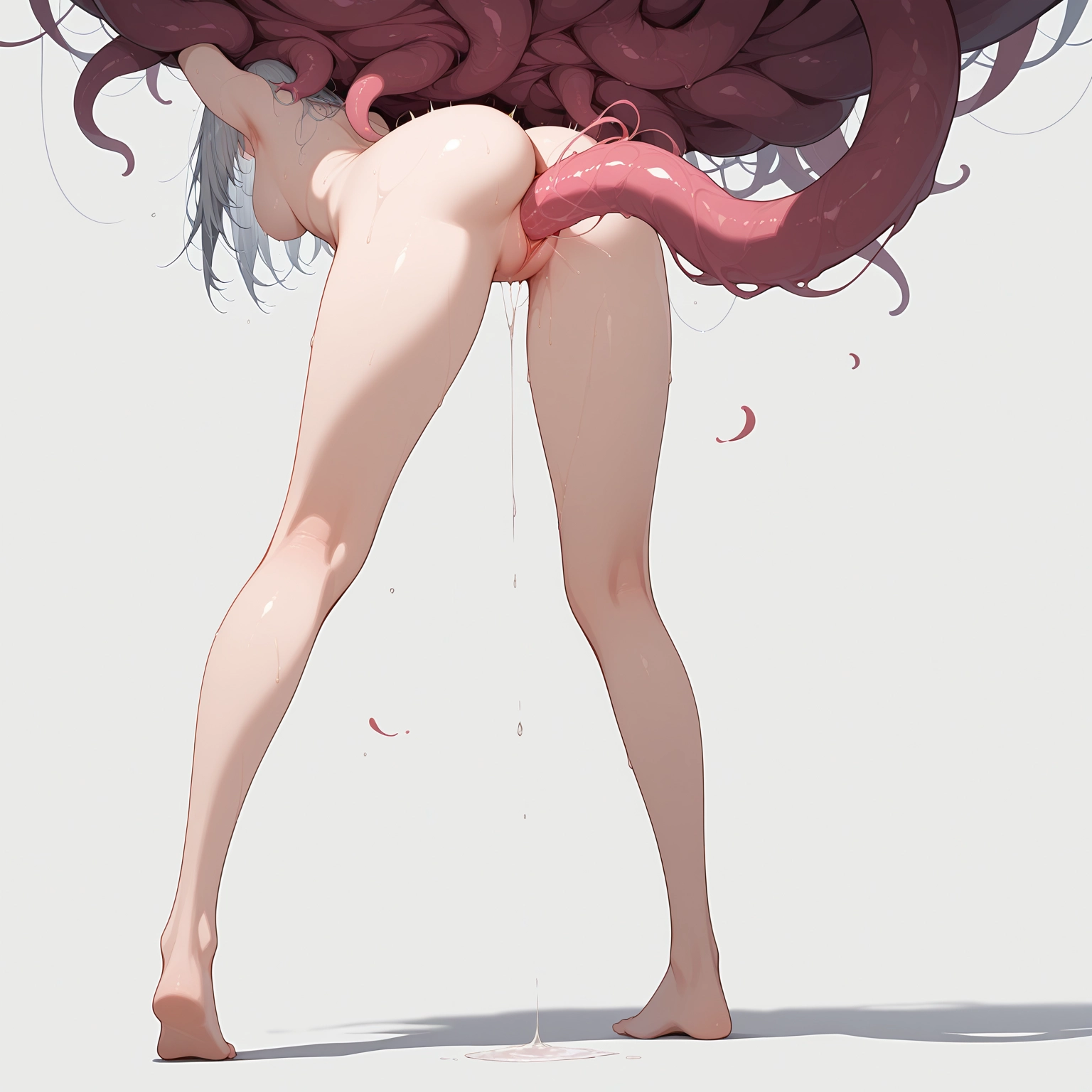 1girl, solo, tentacles, ass, pussy, nude · Yamete.gg