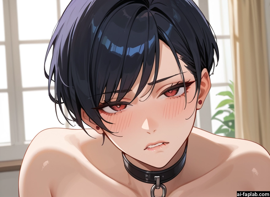 solo, short hair, 1girl, red eyes, blush, looking at viewer