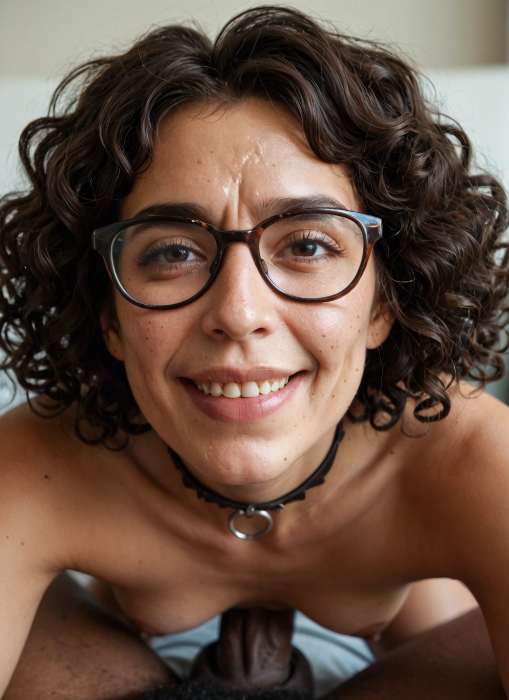 penis, 1girl, glasses, nipples, hetero, breasts · Yamete.gg