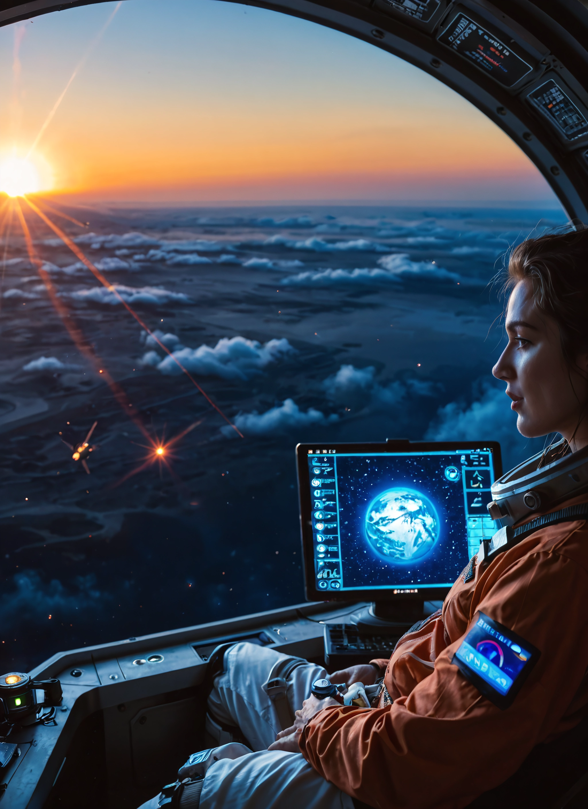cloud, planet, solo, 1boy, space, science fiction · Yamete.gg