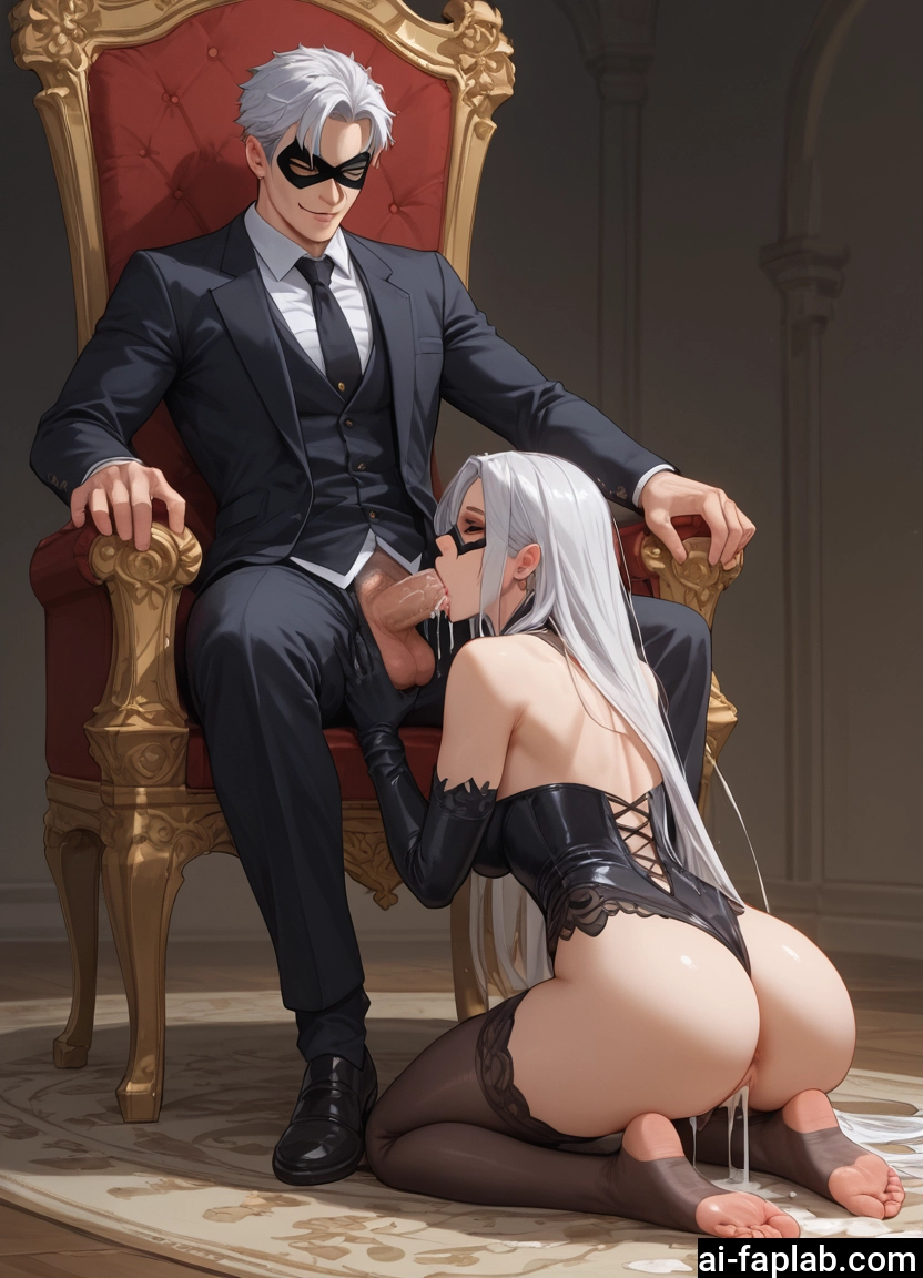 1girl, penis, 1boy, hetero, oral, ass