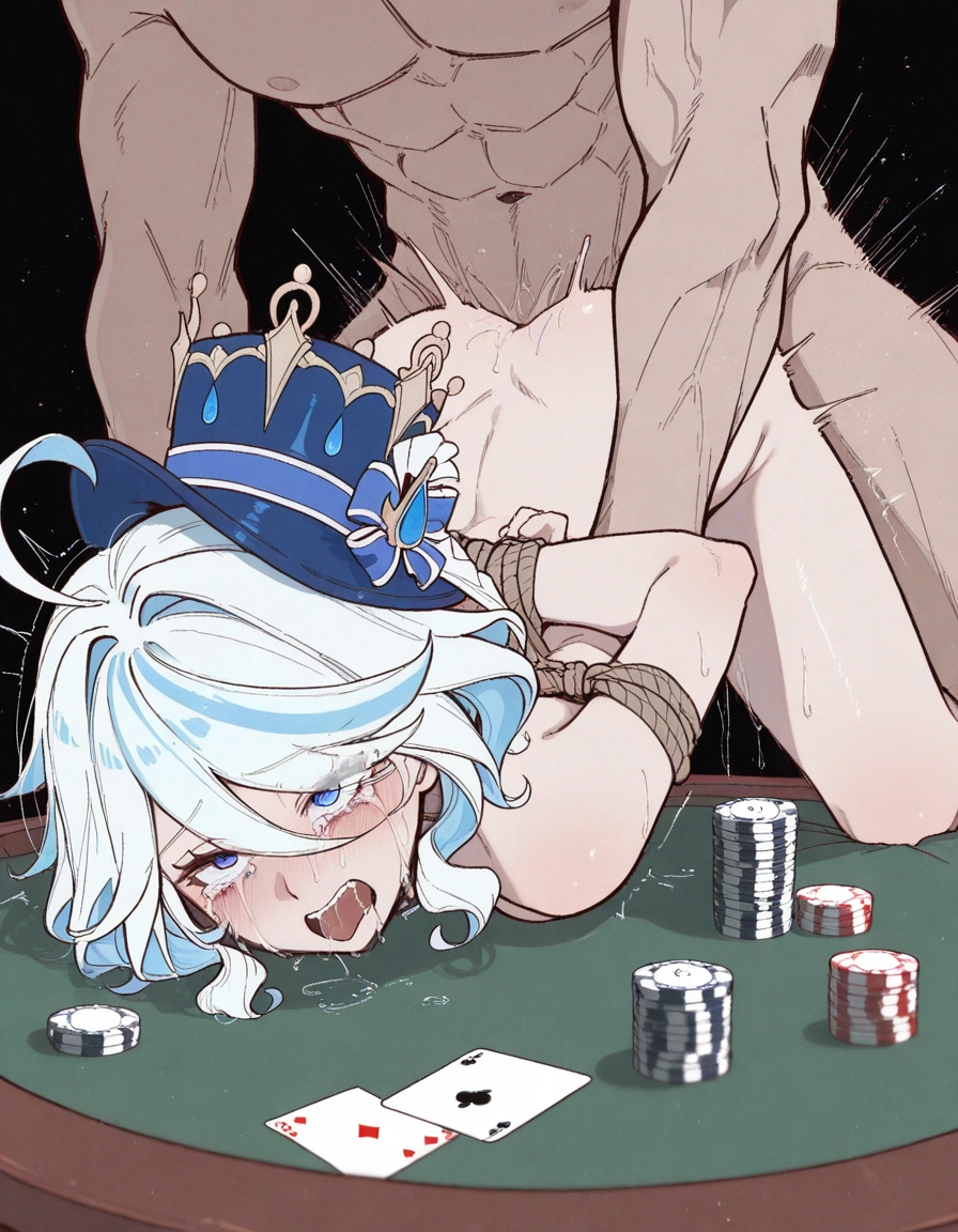 sex, sex from behind, hat, hetero, blue eyes, ahegao