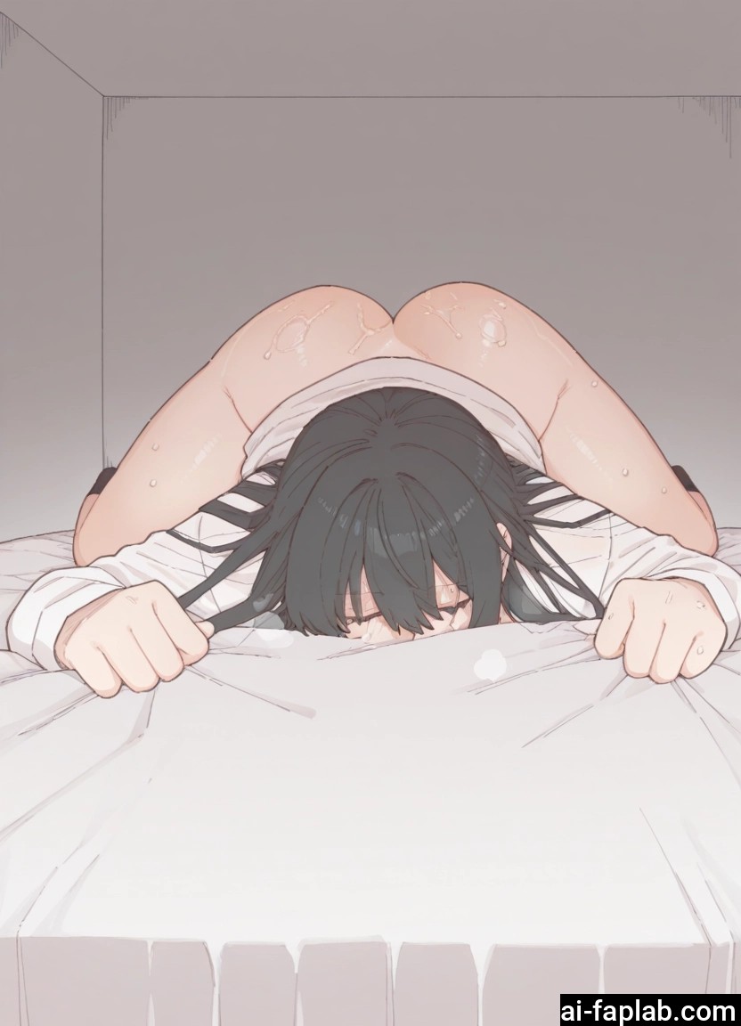 1girl, solo, black hair, ass, long hair, closed eyes · Yamete.gg