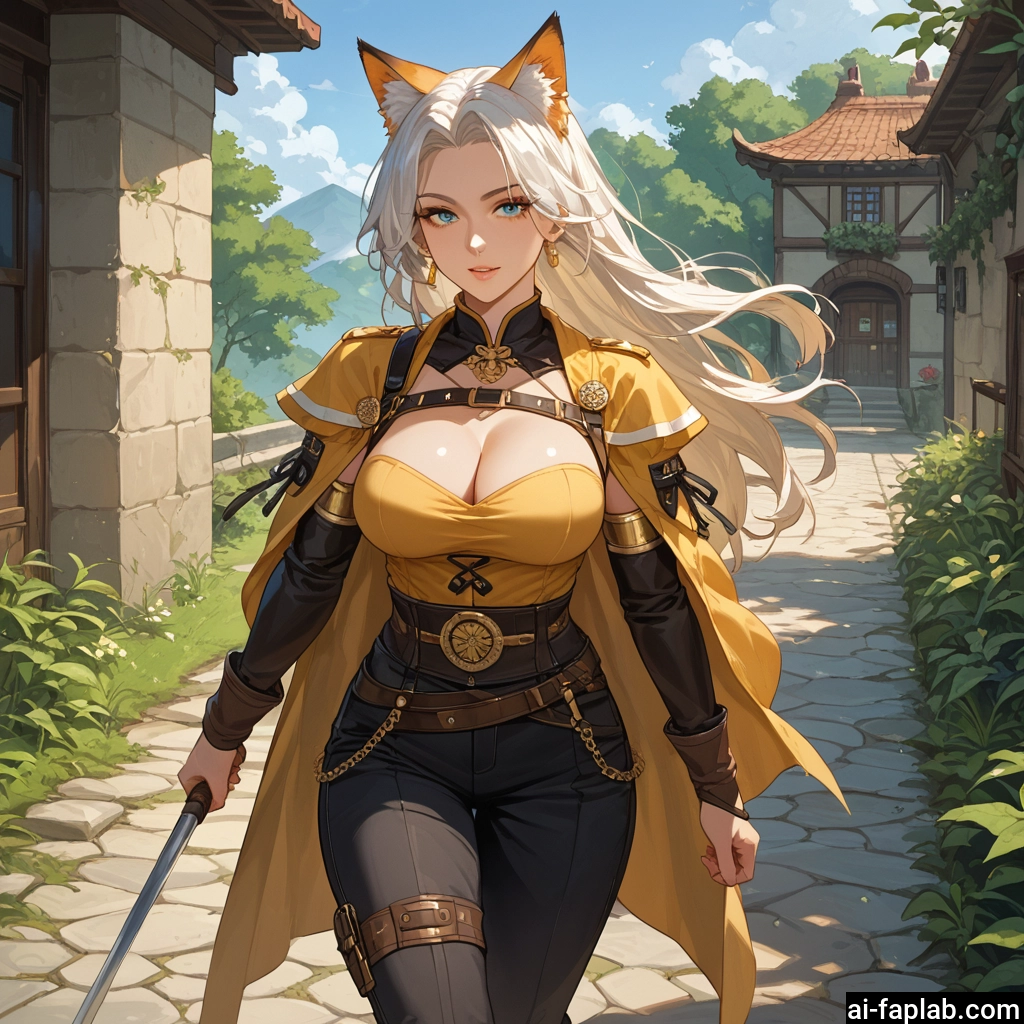 1girl, breasts, animal ears, cleavage, jewelry, long hair · Yamete.gg