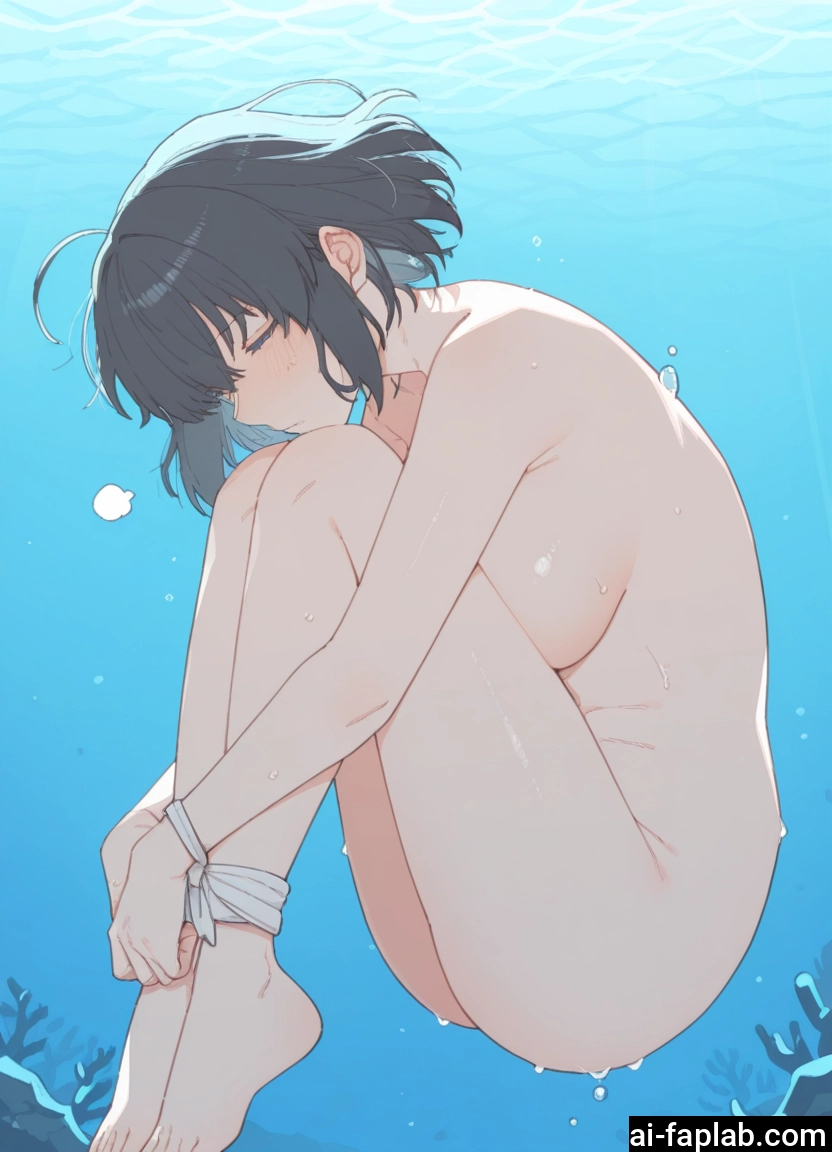 1girl, nude, breasts, underwater, closed eyes, solo