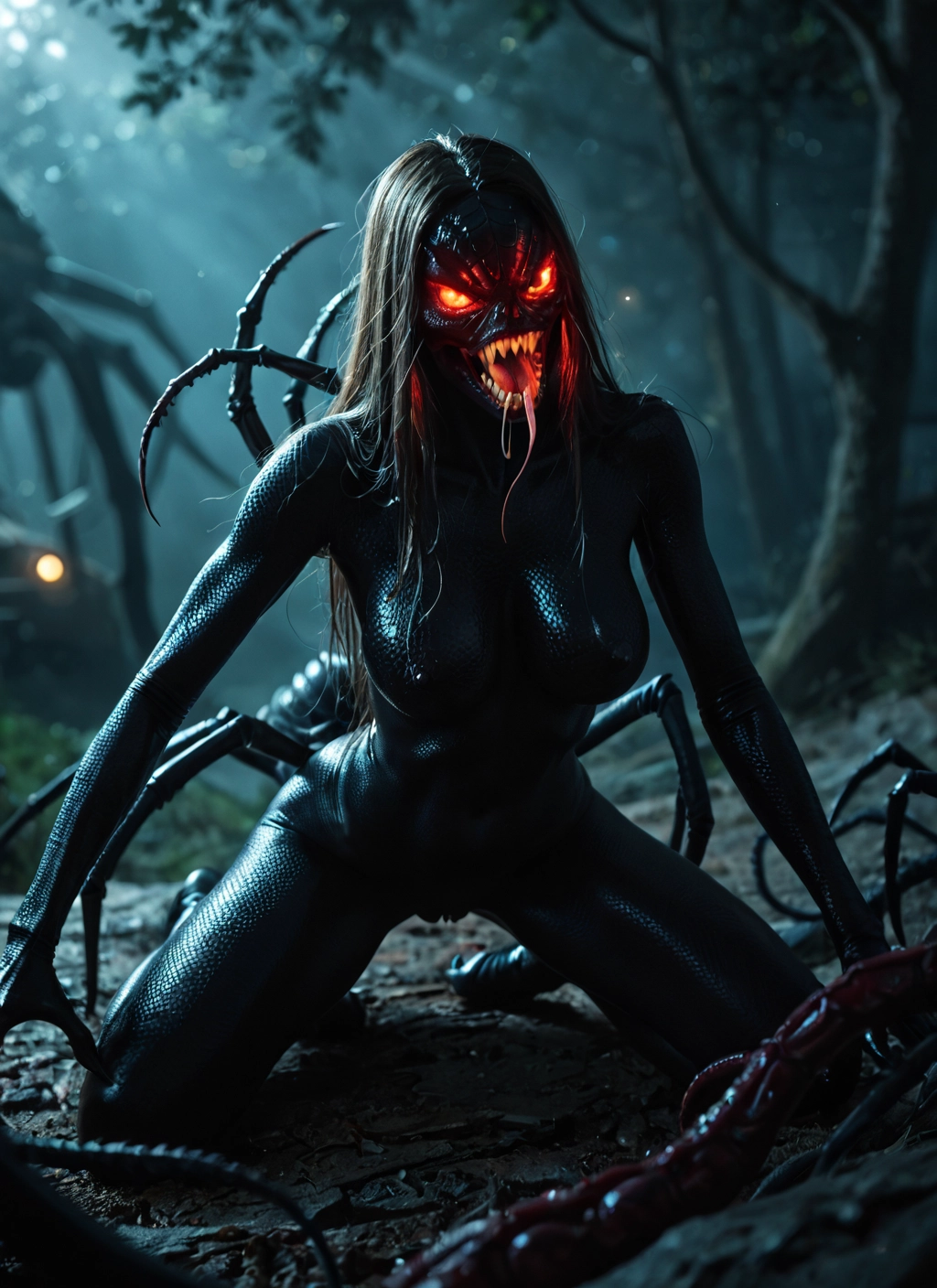1girl, breasts, tongue, solo, long hair, tongue out · Yamete.gg
