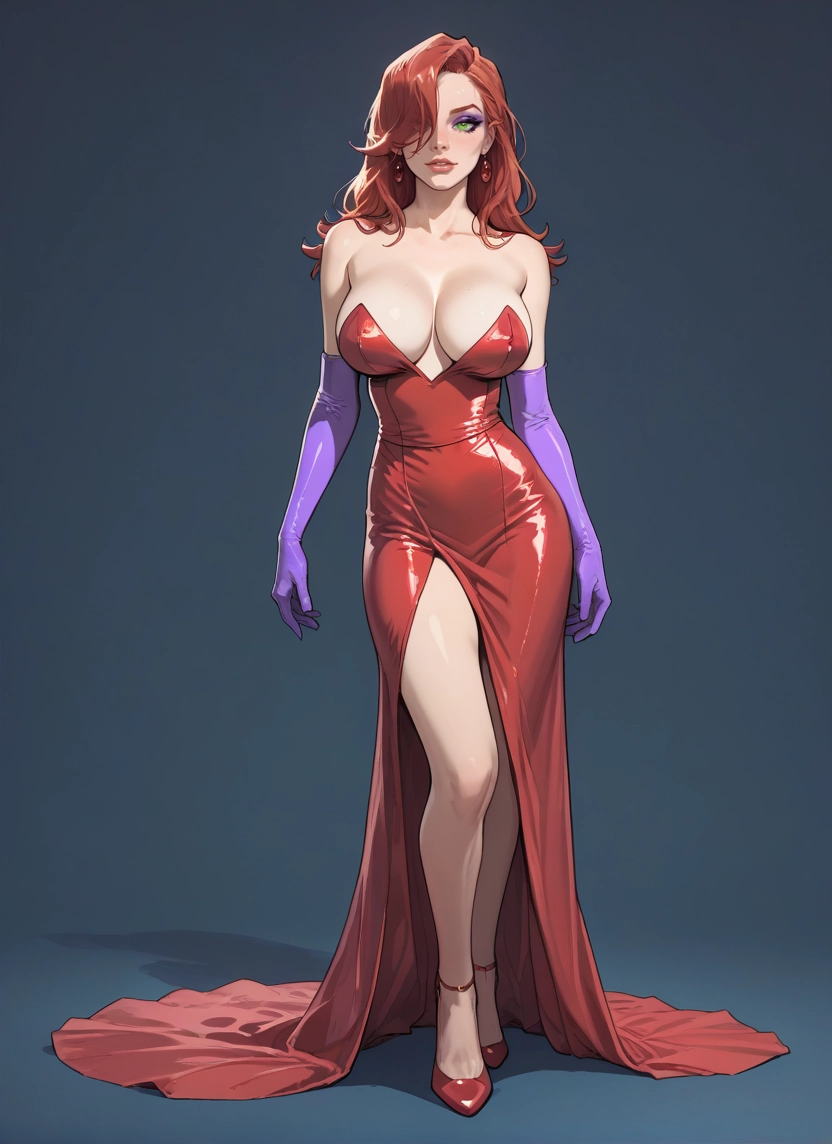 1girl, breasts, gloves, dress, solo, jewelry · Yamete.gg