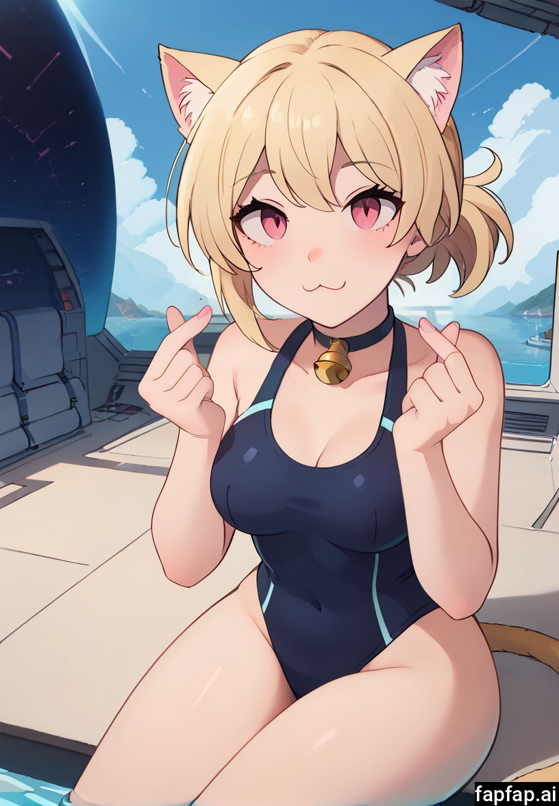 1girl, animal ears, breasts, solo, cat ears, blonde hair · Yamete.gg