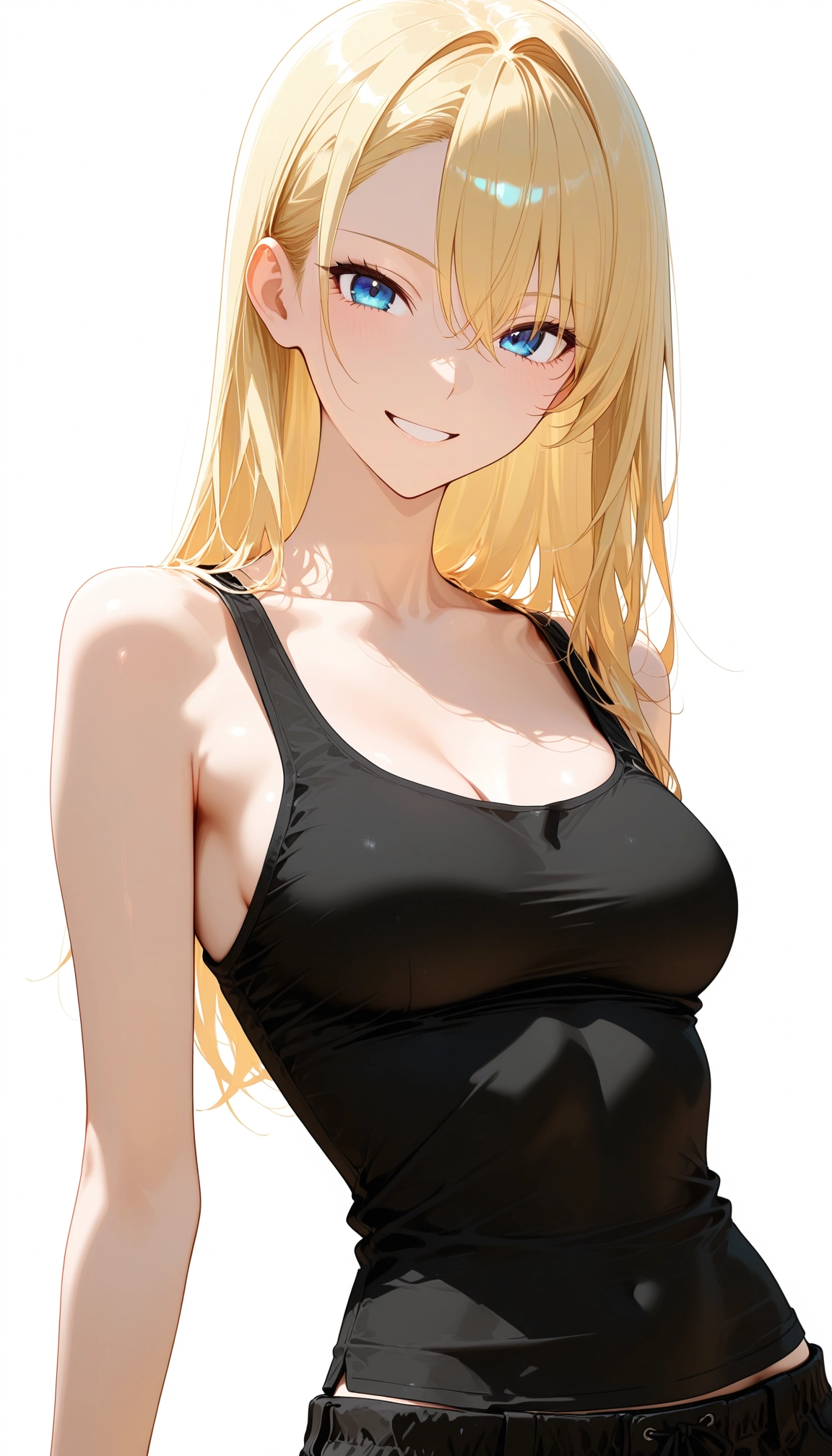 1girl, breasts, solo, smile, blue eyes, blonde hair · Yamete.gg