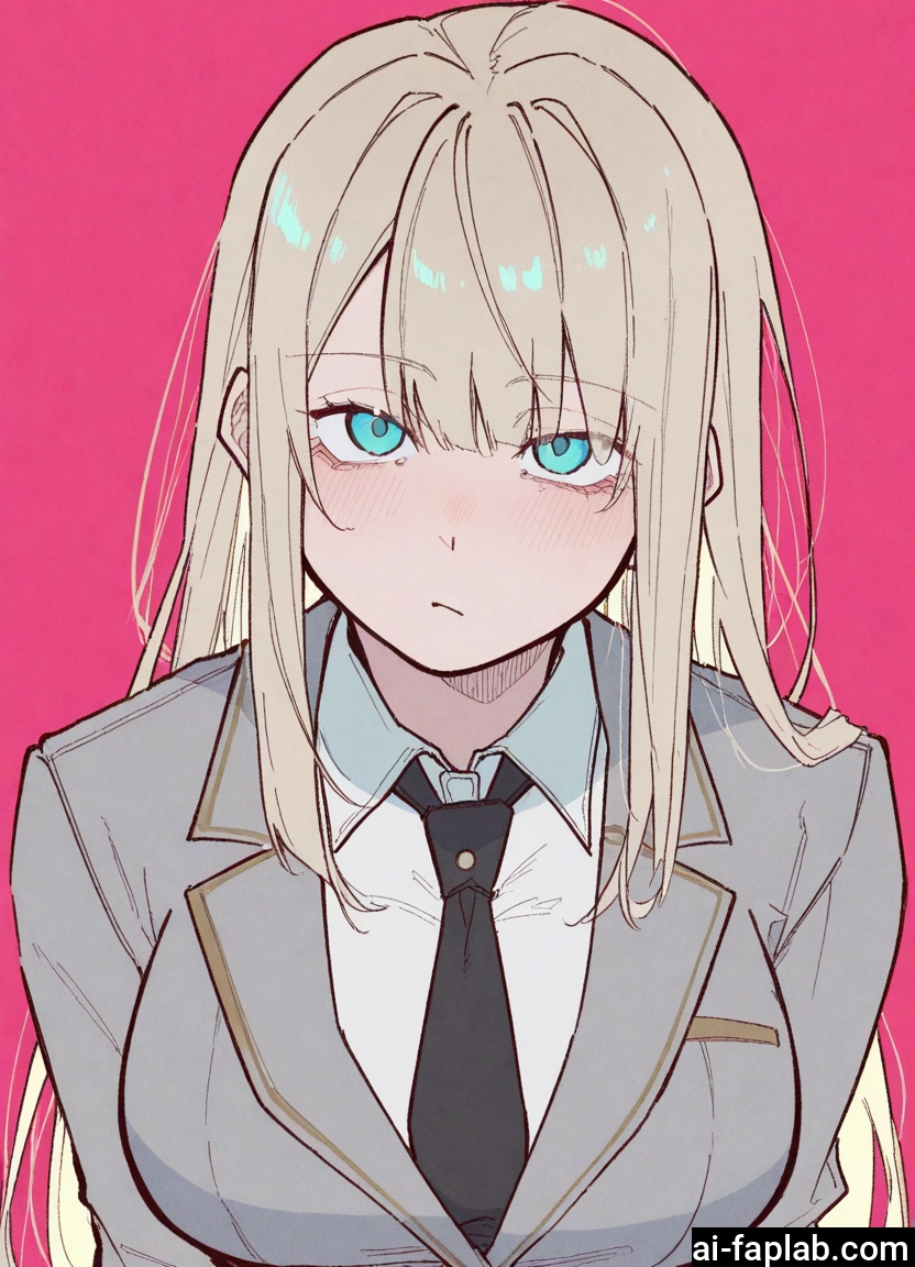 1girl, solo, necktie, long hair, shirt, breasts · Yamete.gg