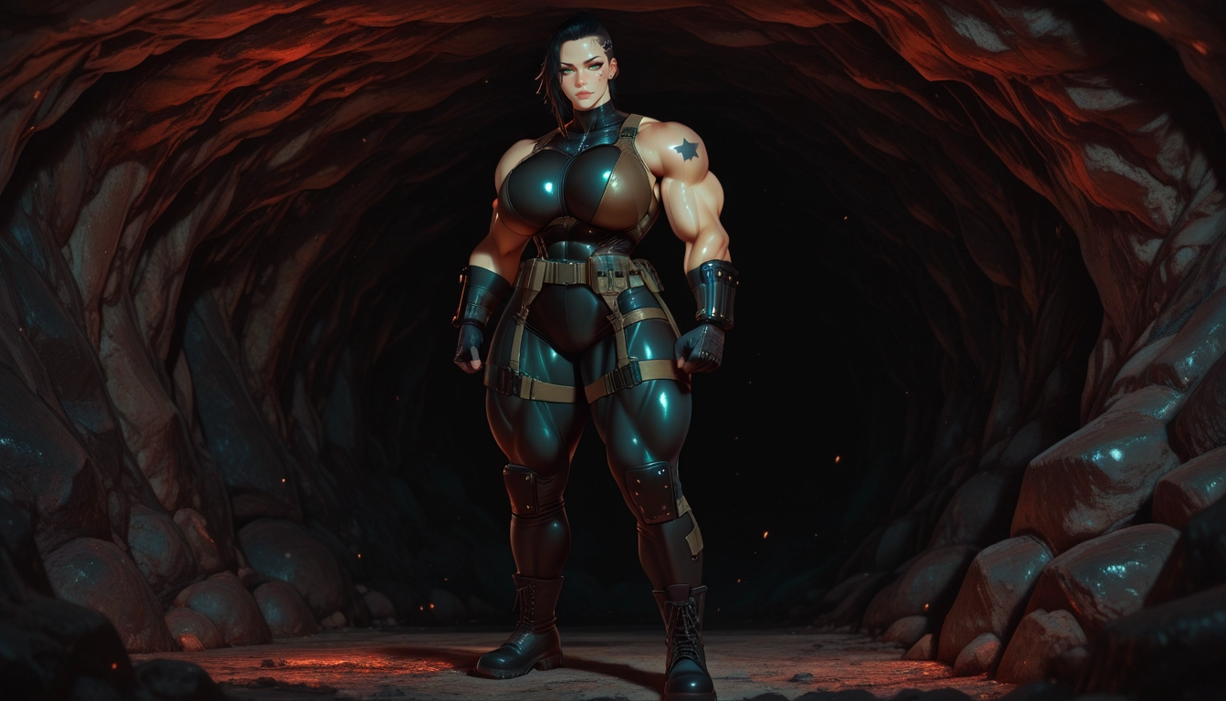 1girl, muscular female, muscular, breasts, solo, thick thighs · Yamete.gg