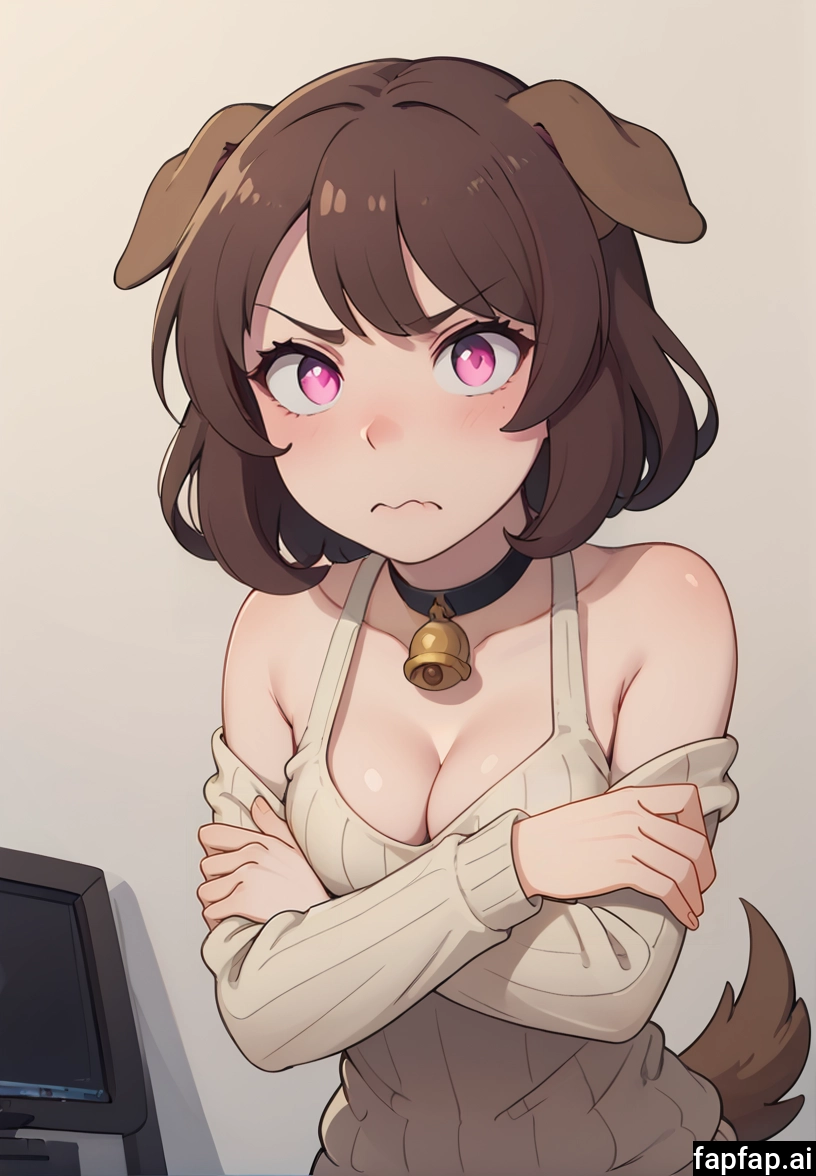 1girl, breasts, solo, brown hair, animal ears, tail · Yamete.gg