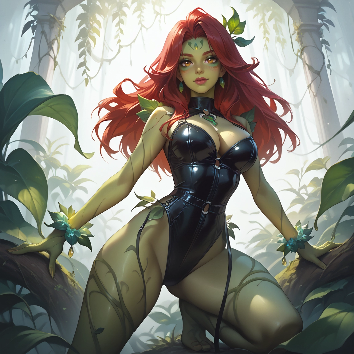 1girl, breasts, solo, red hair, long hair, jewelry · Yamete.gg