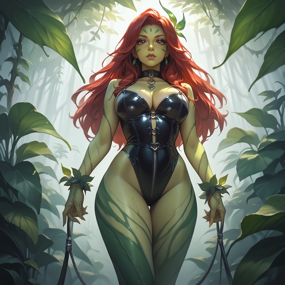 1girl, breasts, solo, long hair, jewelry, red hair · Yamete.gg