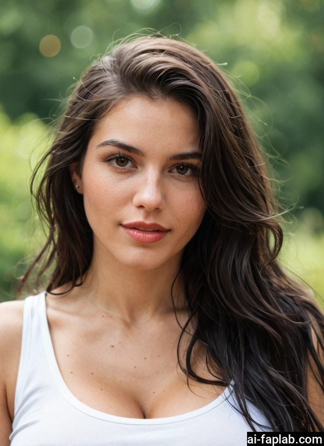 1girl, solo, breasts, cleavage, brown eyes, long hair · Yamete.gg