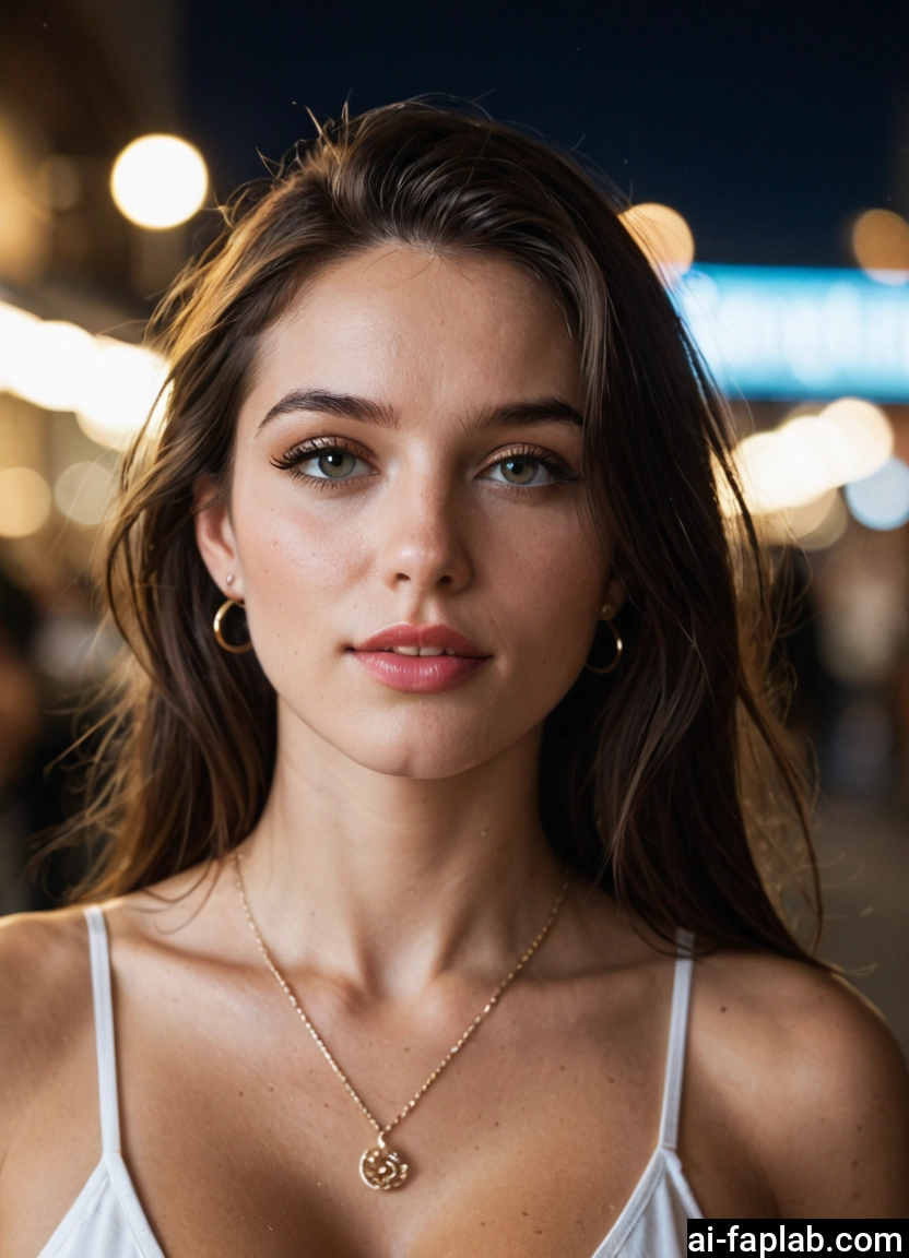 1girl, solo, jewelry, earrings, necklace, brown hair