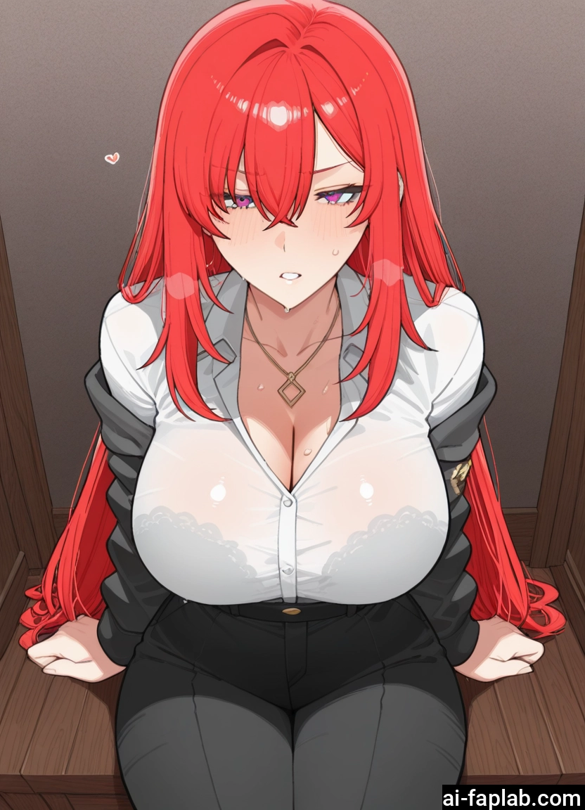 breasts, 1girl, long hair, cleavage, large breasts, shirt