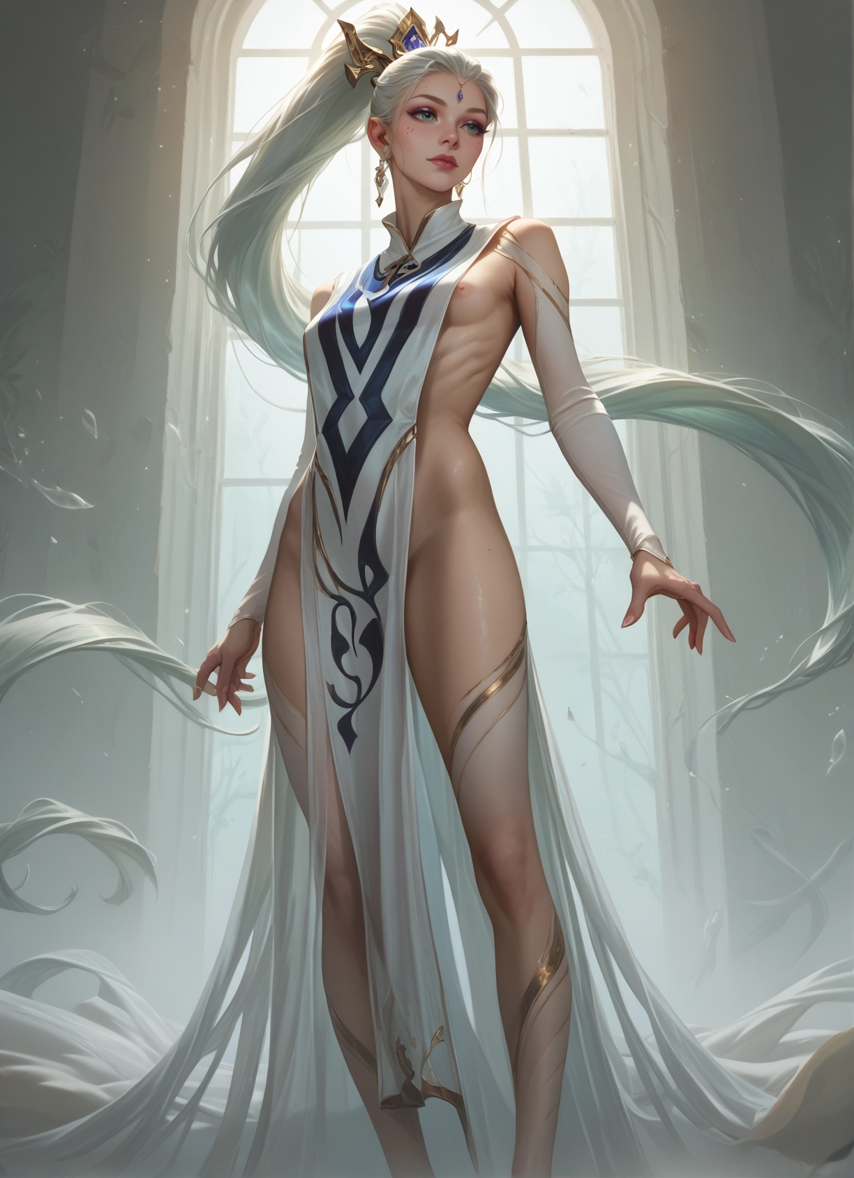 1girl, long hair, solo, breasts, very long hair, jewelry · Yamete.gg