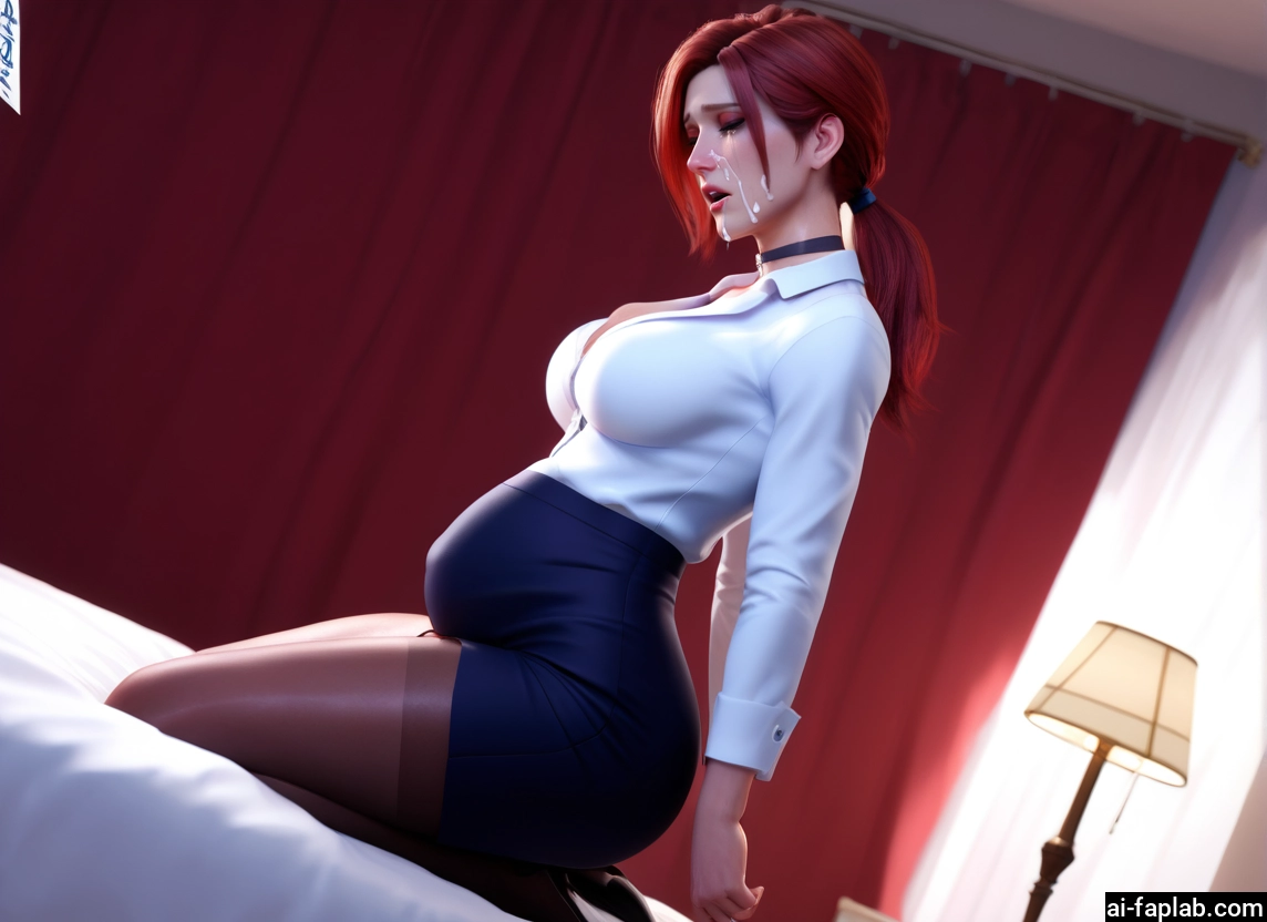 1girl, pantyhose, breasts, skirt, cum, pregnant · Yamete.gg