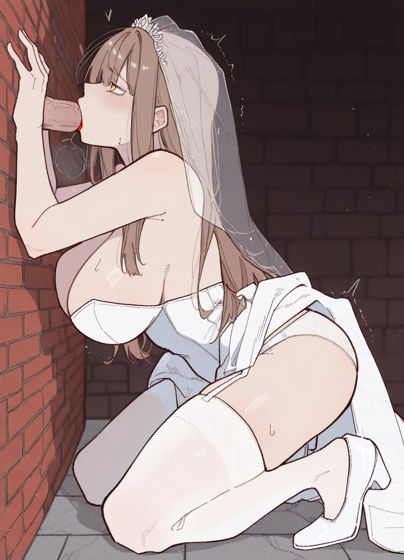 1girl, breasts, penis, oral, dress, hetero · Yamete.gg