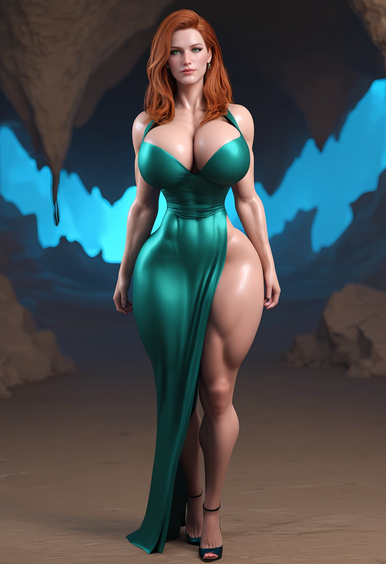 1girl, breasts, solo, dress, thick thighs, thighs · Yamete.gg