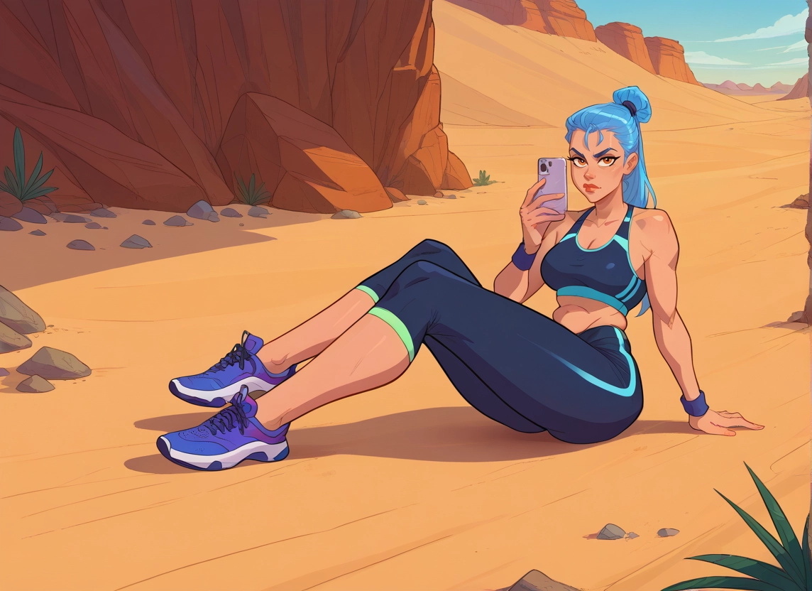1girl, phone, breasts, cellphone, shoes, solo · Yamete.gg