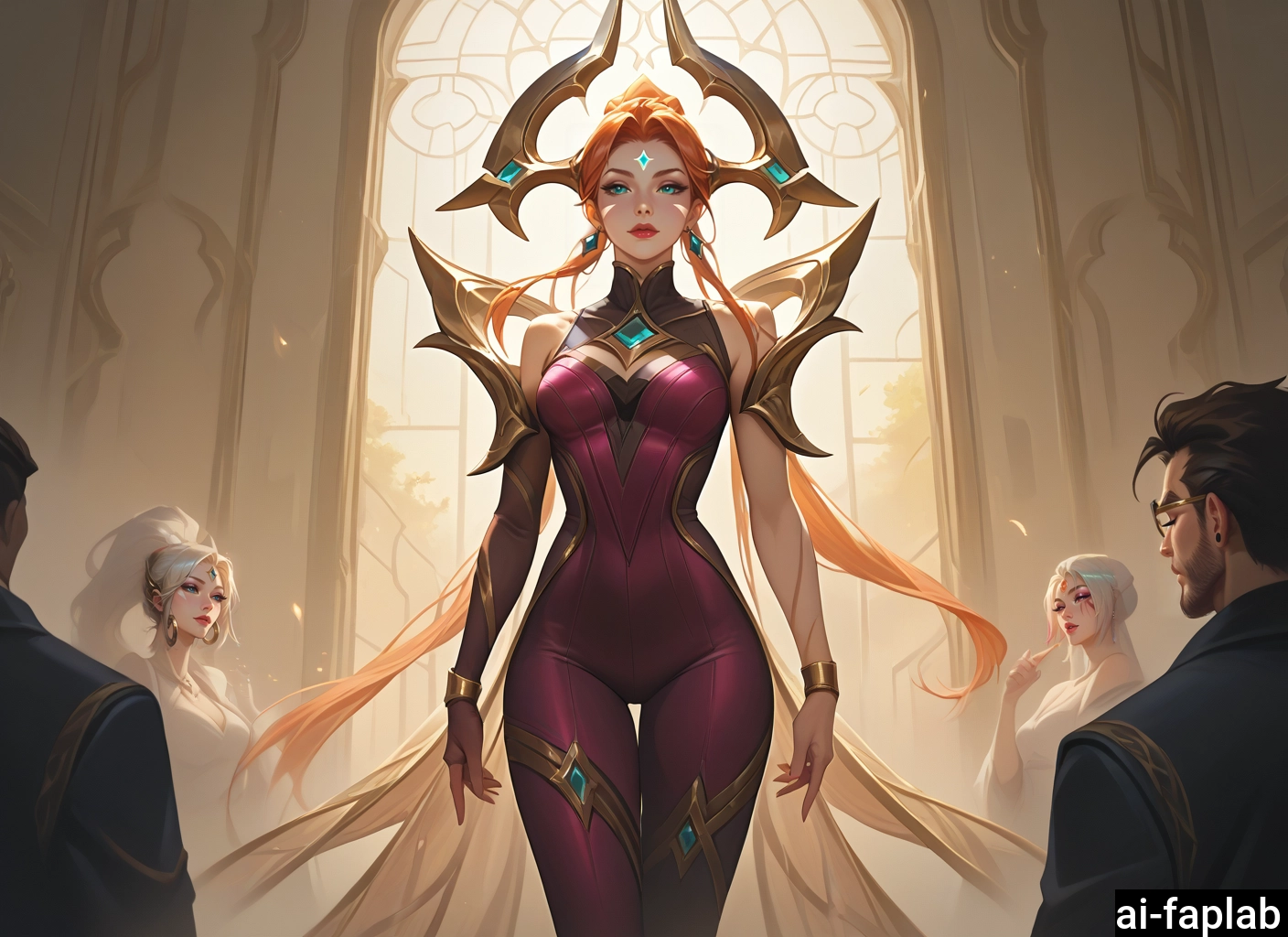 multiple girls, multiple boys, breasts, long hair, bodysuit, 2boys · Yamete.gg