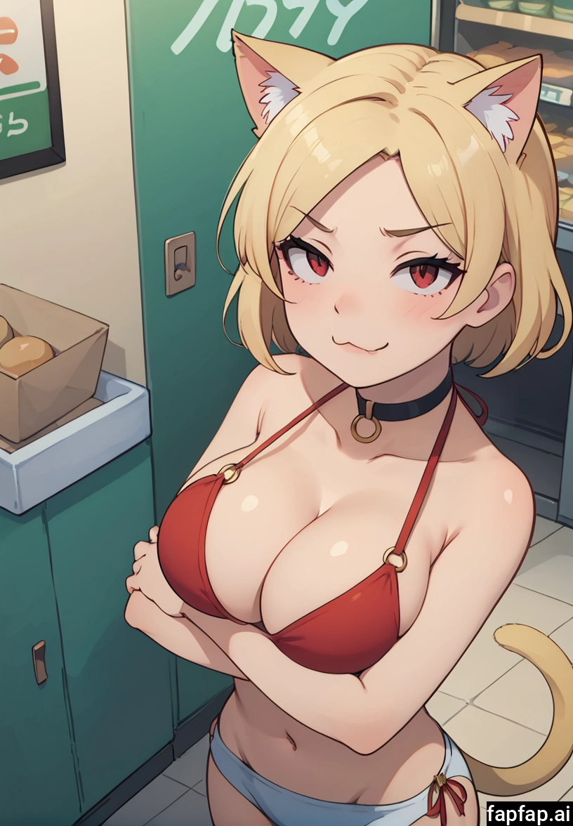 1girl, breasts, animal ears, solo, bikini, blonde hair · Yamete.gg