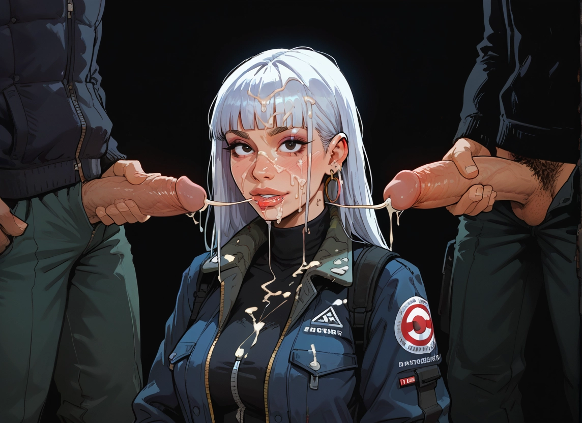 penis, cum, 1girl, jewelry, multiple boys, earrings · Yamete.gg