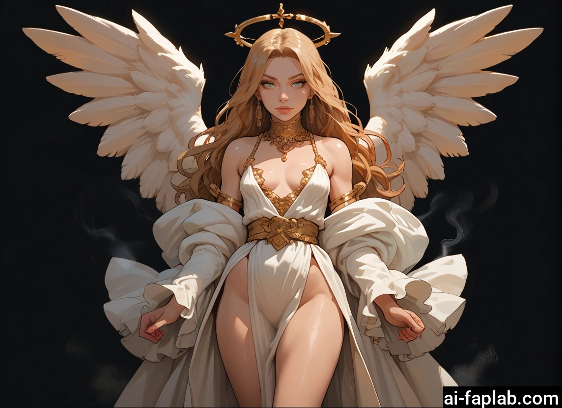 1girl, wings, solo, long hair, breasts, jewelry · Yamete.gg