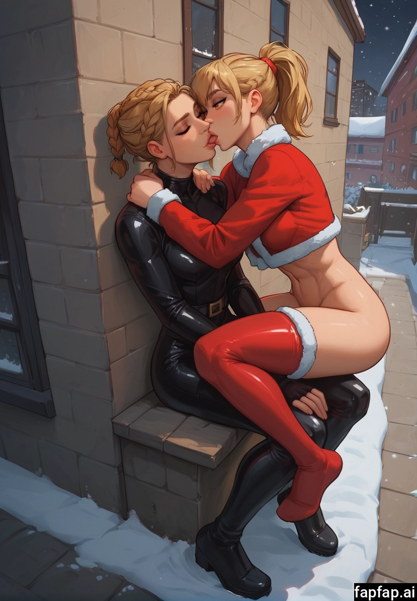 yuri, multiple girls, 2girls, kiss, braid, french kiss · Yamete.gg