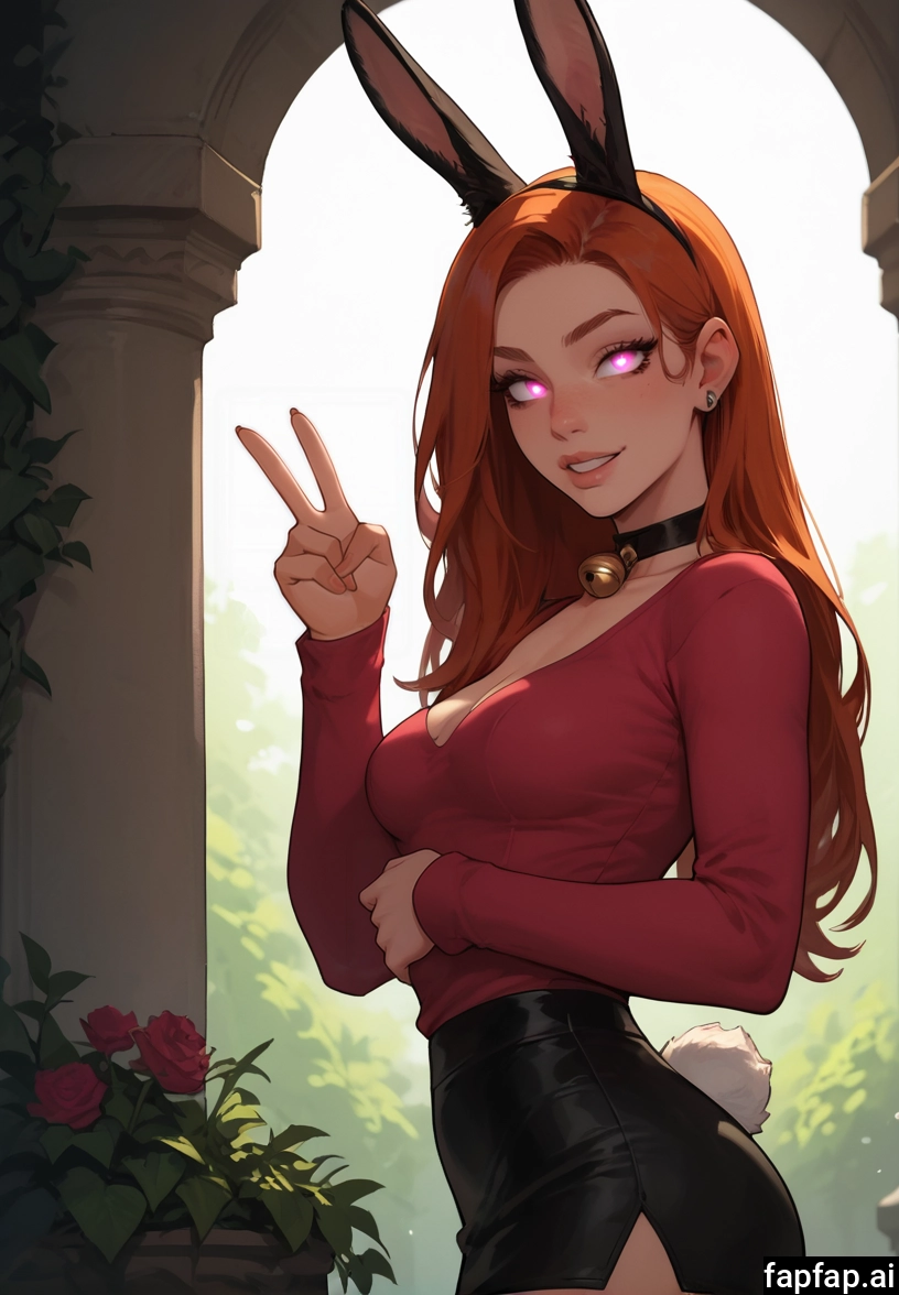 1girl, animal ears, solo, rabbit ears, breasts, skirt · Yamete.gg