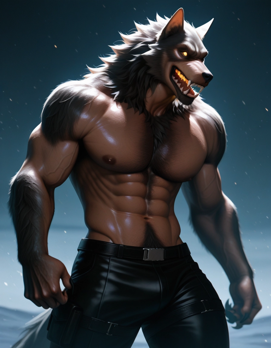 bara, furry, 1boy, male focus, muscular, solo · Yamete.gg
