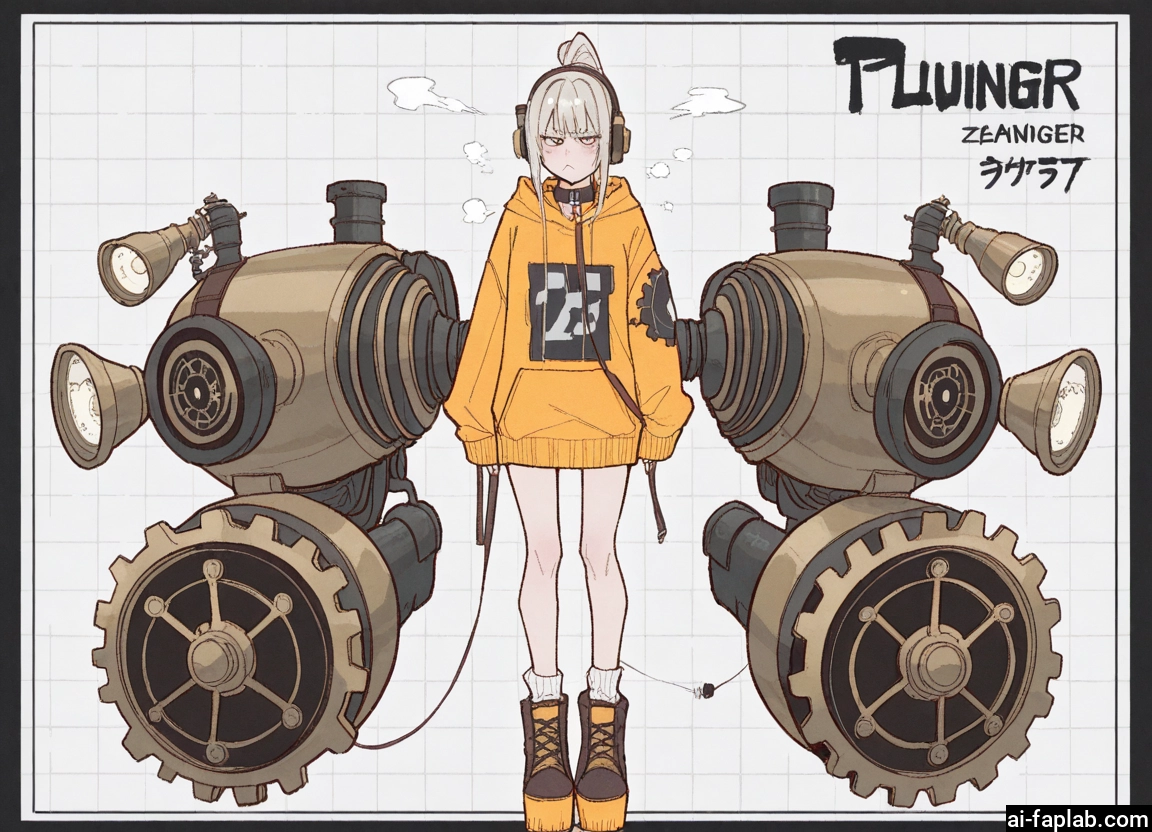 1girl, solo, hood, headphones, hoodie, ponytail · Yamete.gg